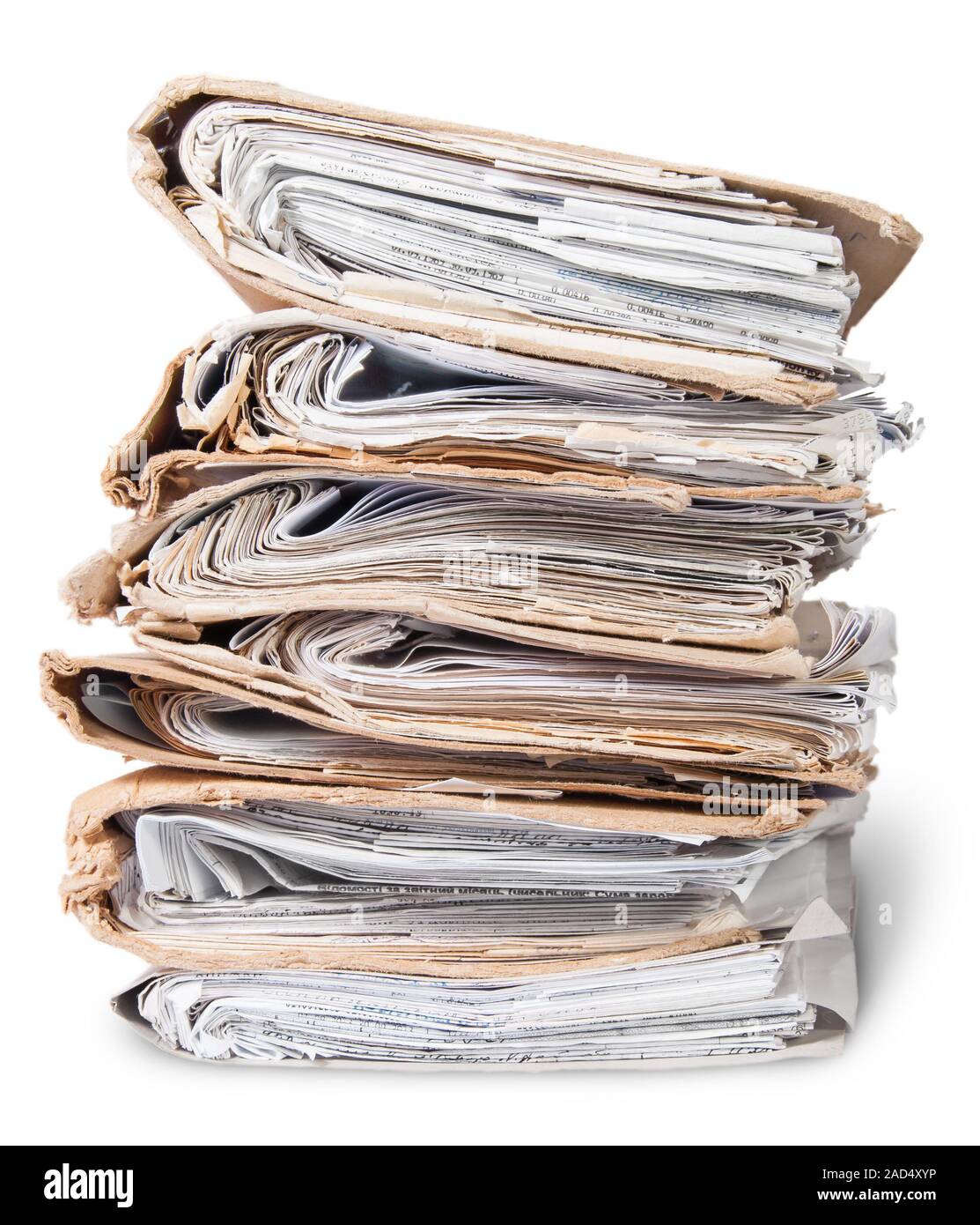 Old Files Arranged In Chaotic Stack Stock Photo Alamy