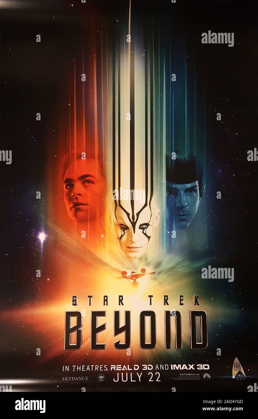 Movie Poster Star Trek Beyond 2016 C Paramount Stock Photo Alamy