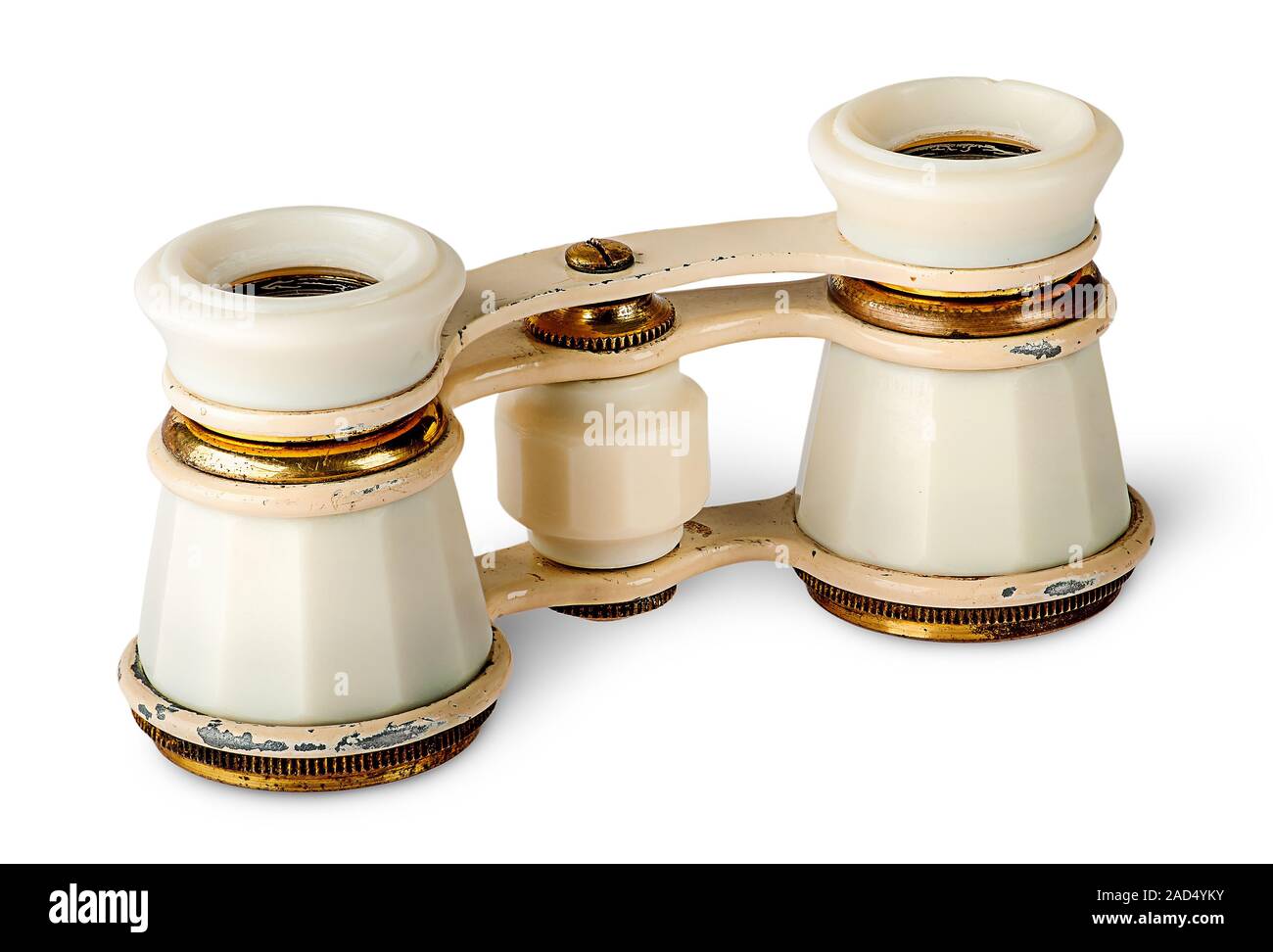 Old vintage pair of opera glasses vertically Stock Photo Alamy