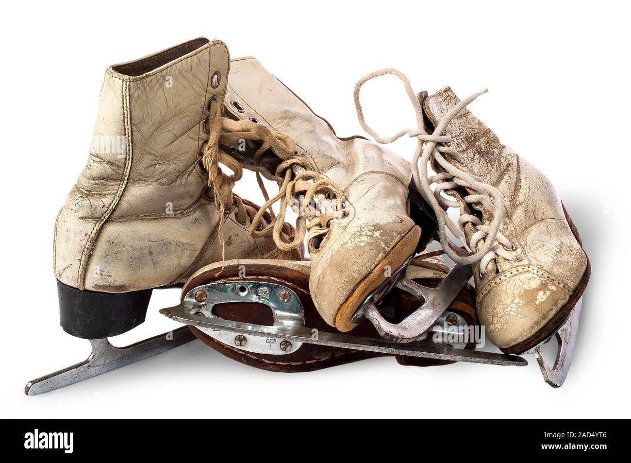 Pile of old female skates Stock Photo Alamy
