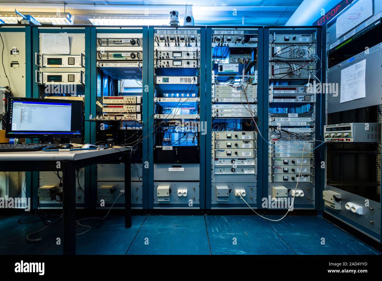 The time operations room at the Paris Observatory, France. The facility