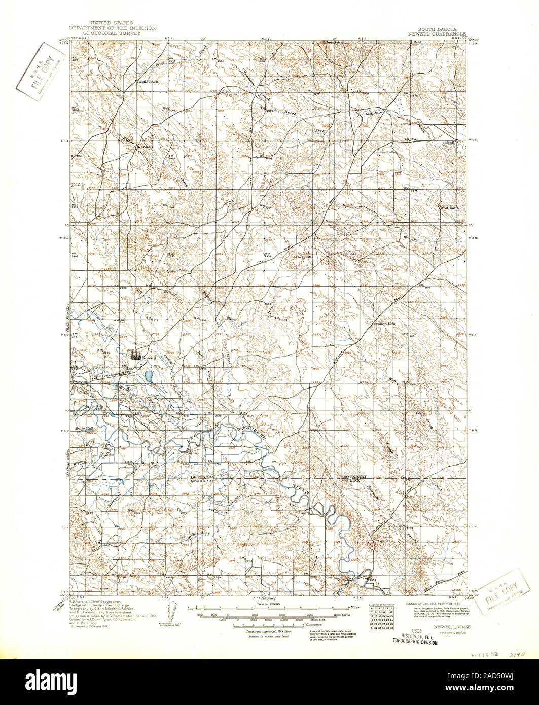 Map of newell south dakota hires stock photography and images Alamy