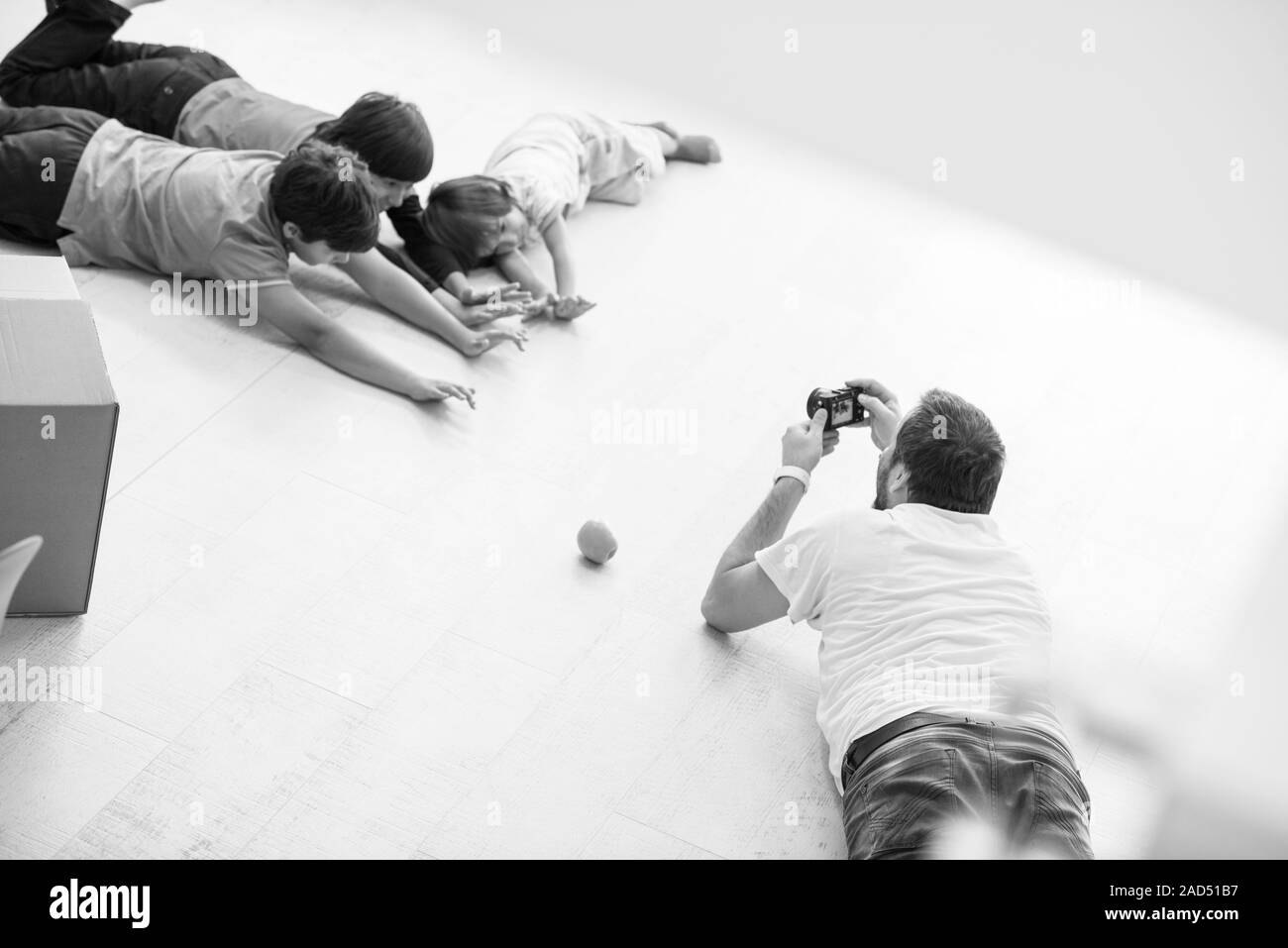 Photoshooting with kids models Stock Photo