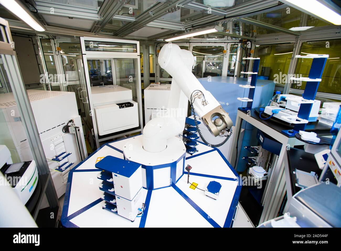 Phenotypic screening laboratory robot. Modular automated system being