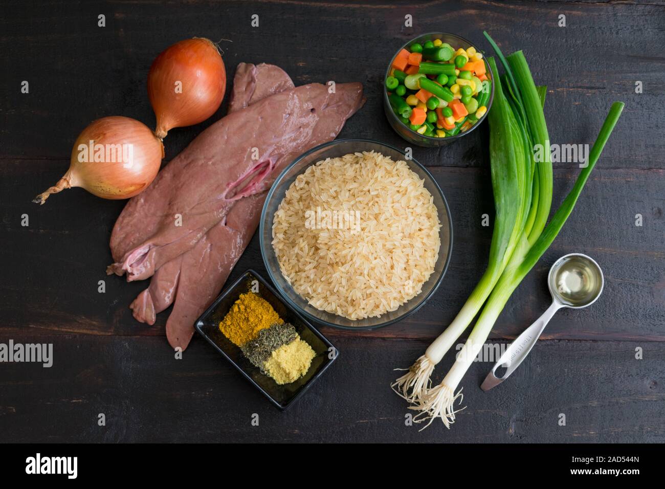 Nigerian Fried Rice Ingredients Stock Photo - Alamy