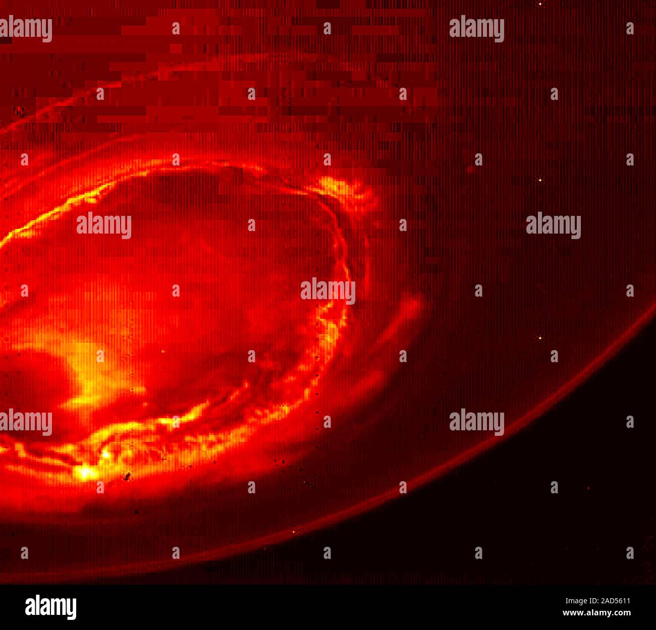 Infrared Rings Jupiter Jupiter's southern aurorae. Infrared image of the southern aurorae on ...