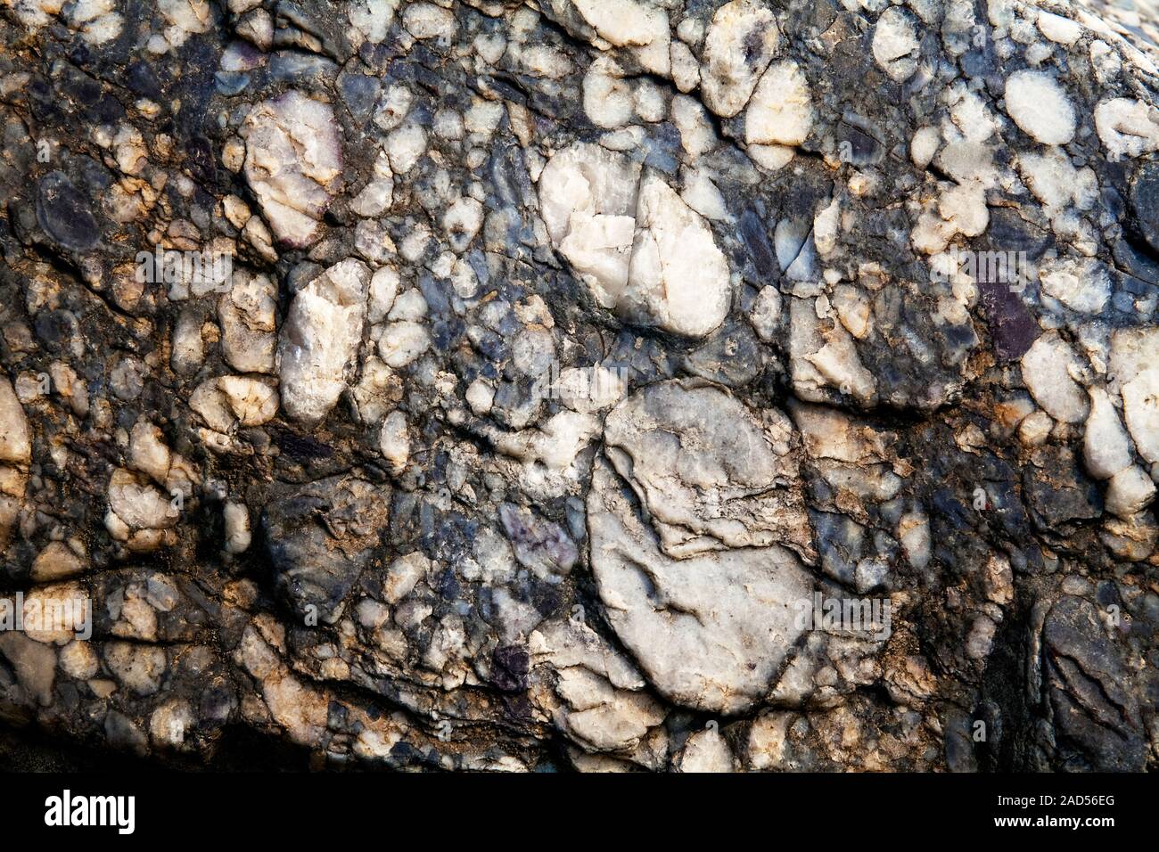 Surface of stone Metaconglomerate, Wanju-gun,Jeonbuk Stock Photo