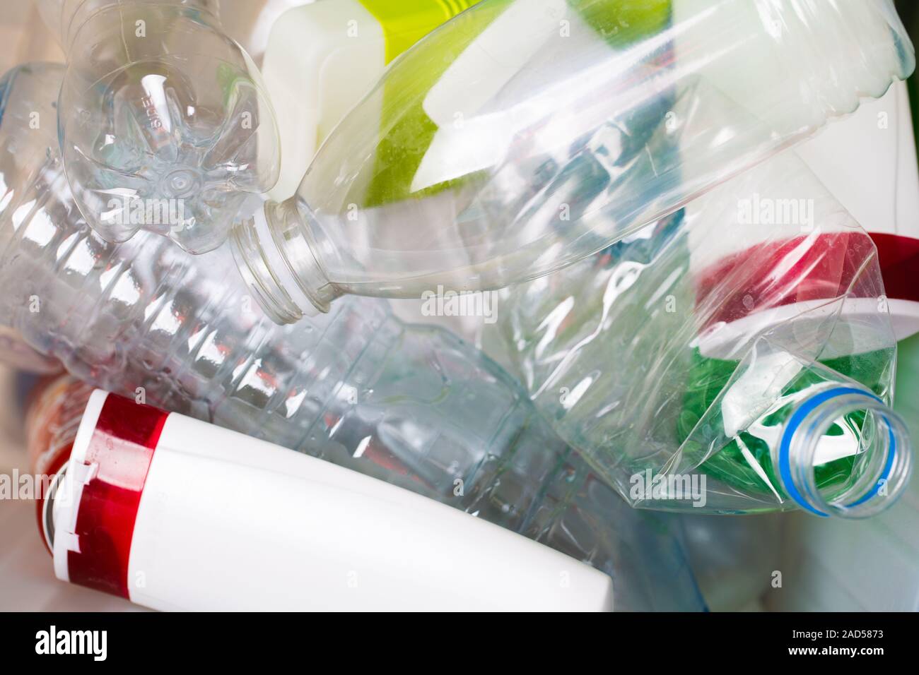 Picture of utilized PET bottles Stock Photo