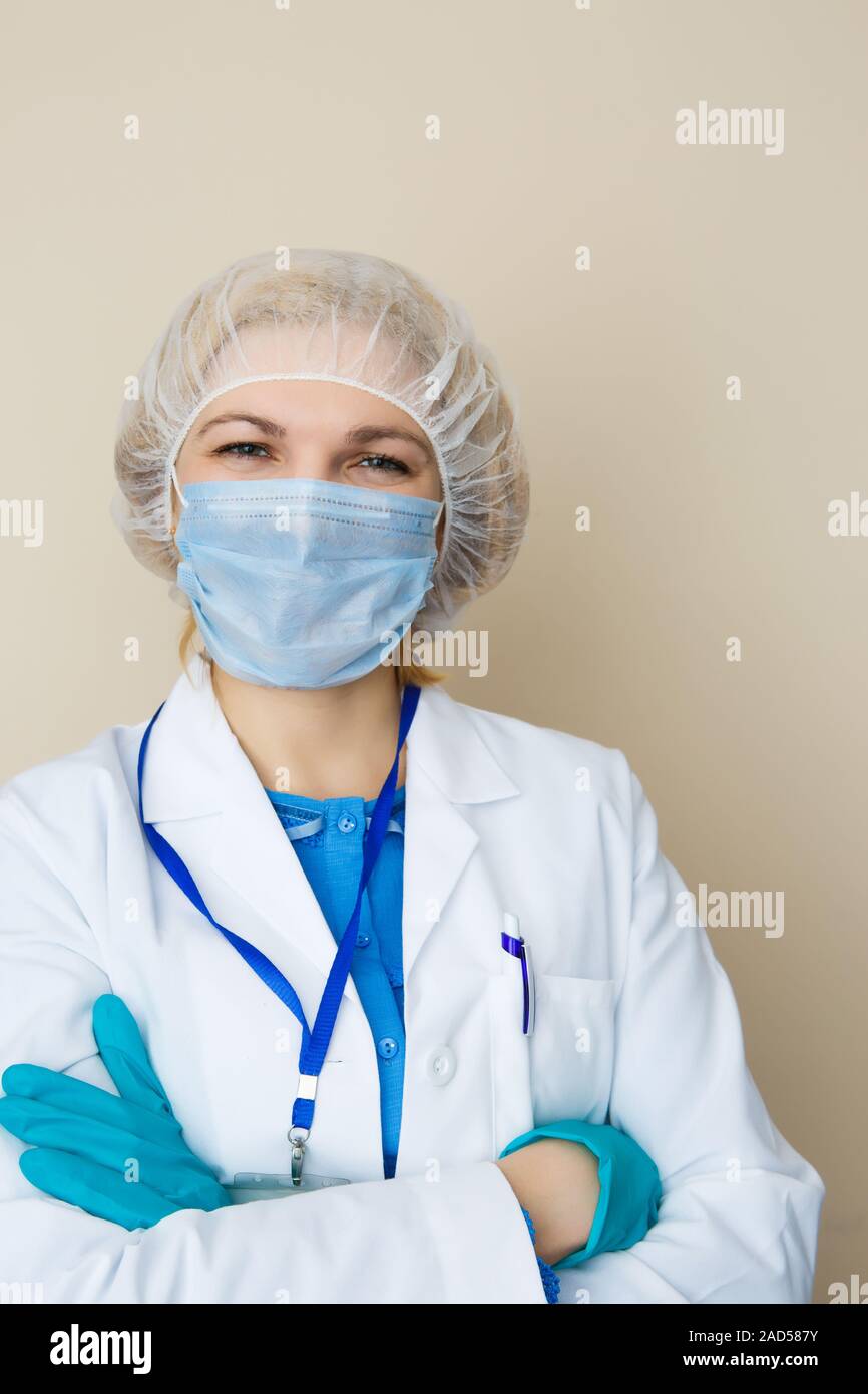 Service woman wearing blue hi-res stock photography and images - Alamy