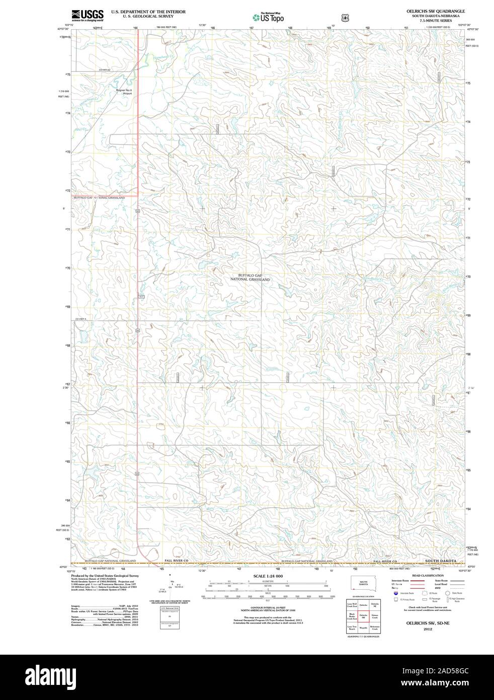 Map of oelrichs south dakota hires stock photography and images Alamy