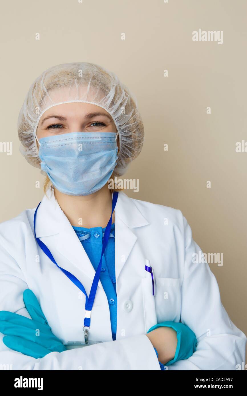 Young girl in mask, gloves Stock Photo - Alamy