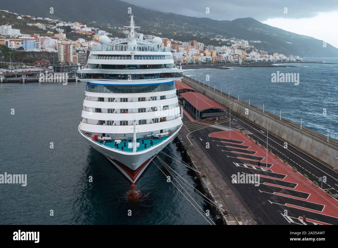 Cruise Ship, Aida Stella in the port of La Palma Stock Photo