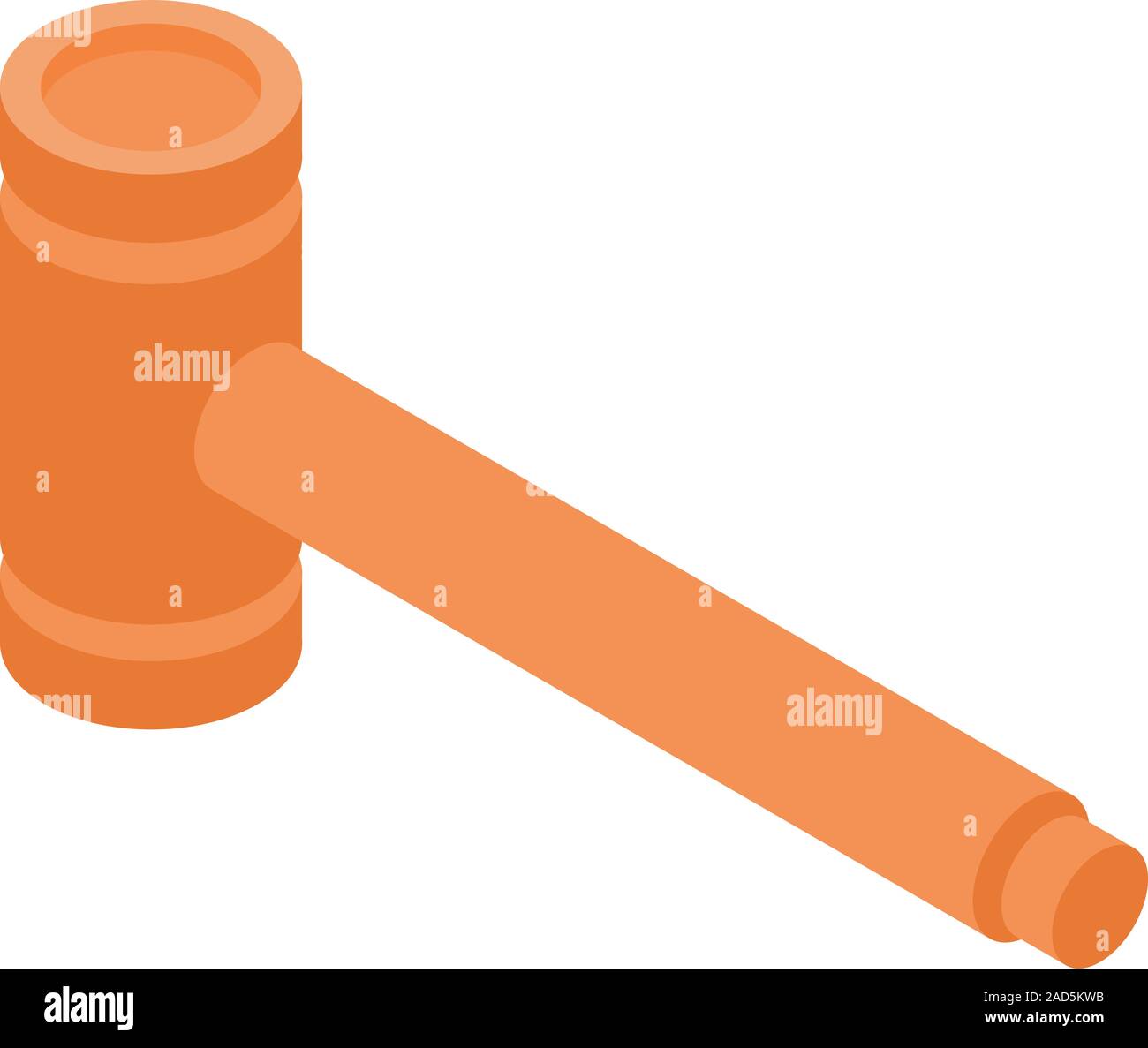 Judge hammer icon, isometric style Stock Vector