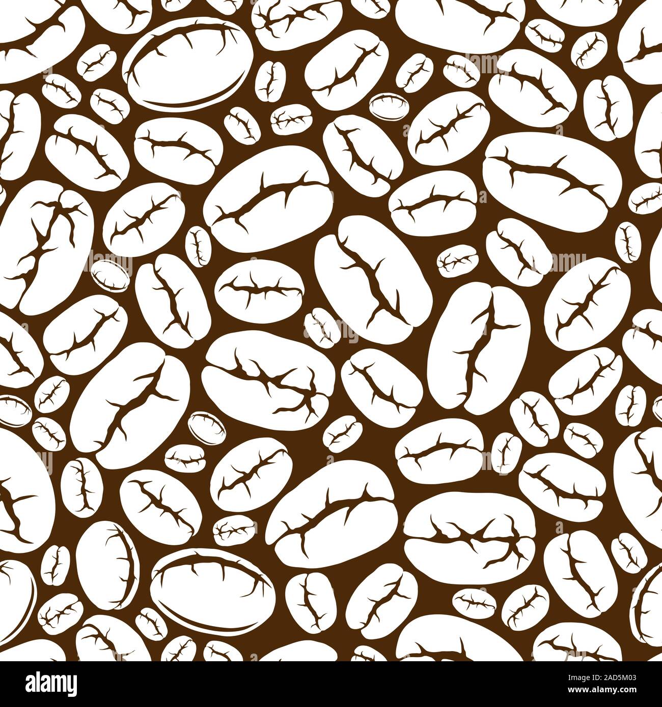 Coffee theme. White coffee beans seamless pattern Stock Vector Image ...