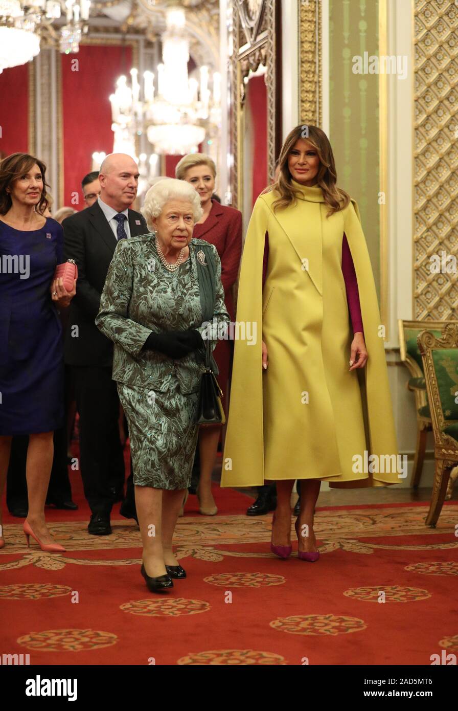 Queen Elizabeth II with Melania Trump during the reception in Buckingham Palace, London, as Nato leaders gather to mark 70 years of the alliance Stock Photo - Alamy Queen Elizabeth II with Melania Trump during the reception in Buckingham Palace, London, as Nato leaders gather to mark 70 years of the alliance Stock Photo - Alamy