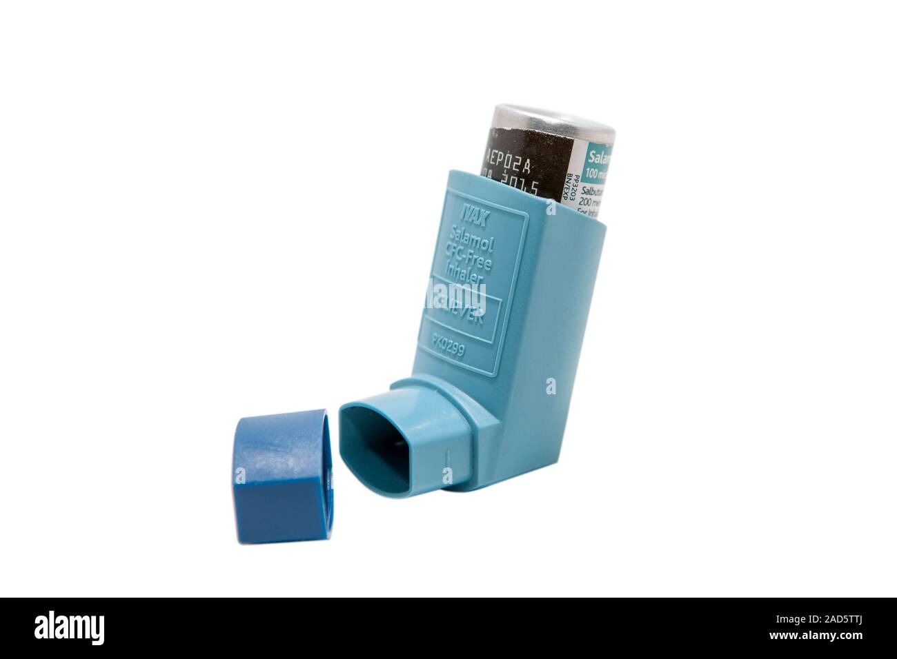 Asthma inhaler. This pump dispenses a bronchodilator drug to relieve
