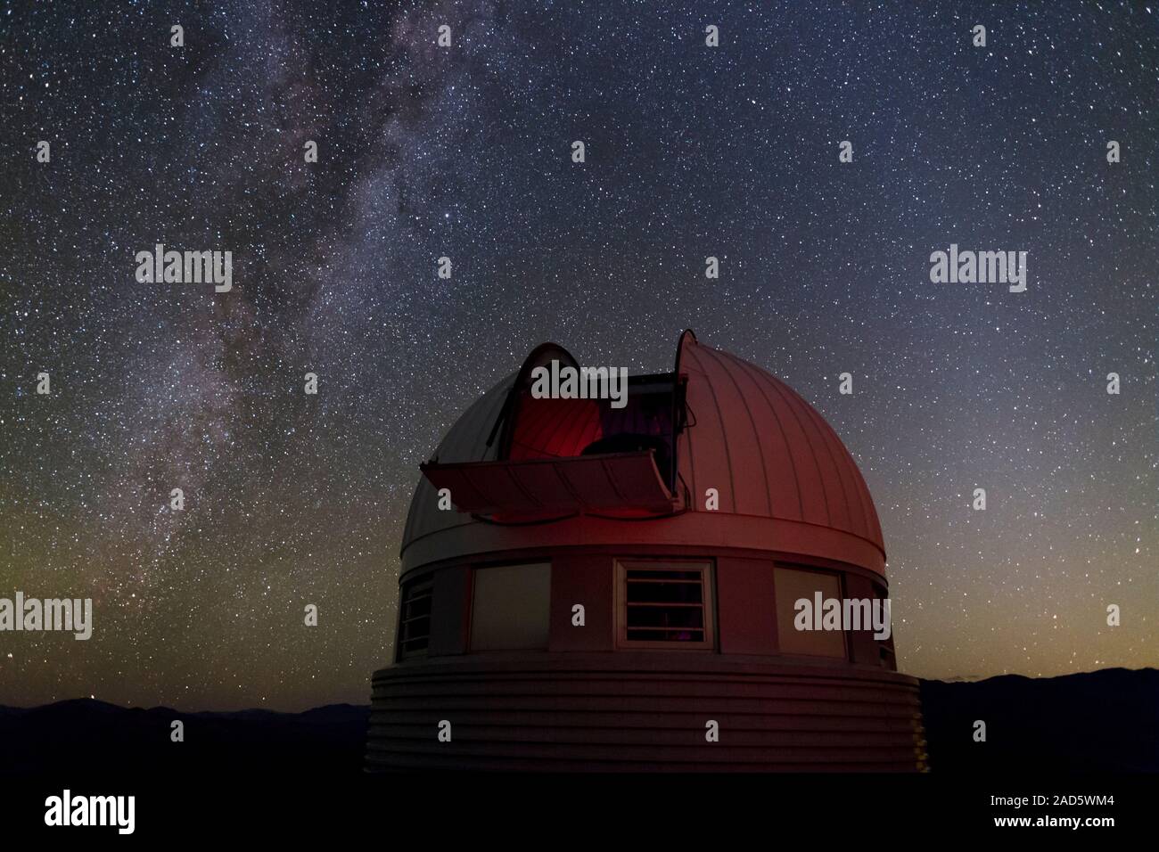 Milky Way over Leonhard Euler Telescope at La Silla Observatory. Band