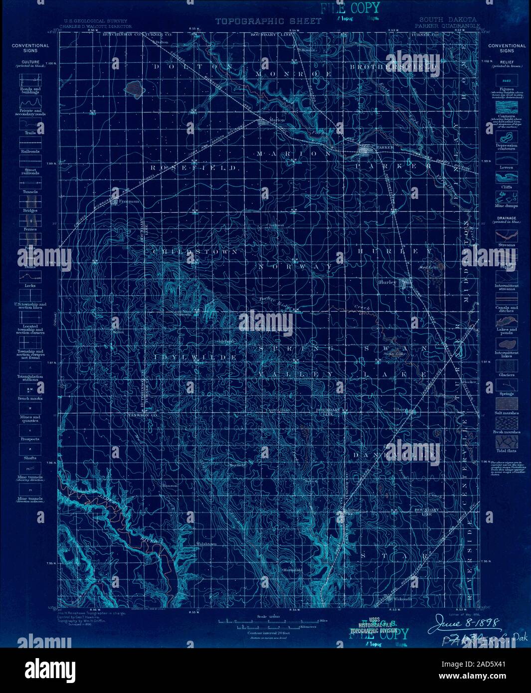 Parker south dakota map hires stock photography and images Alamy