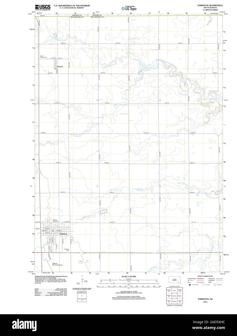 Map of parkston hires stock photography and images Alamy