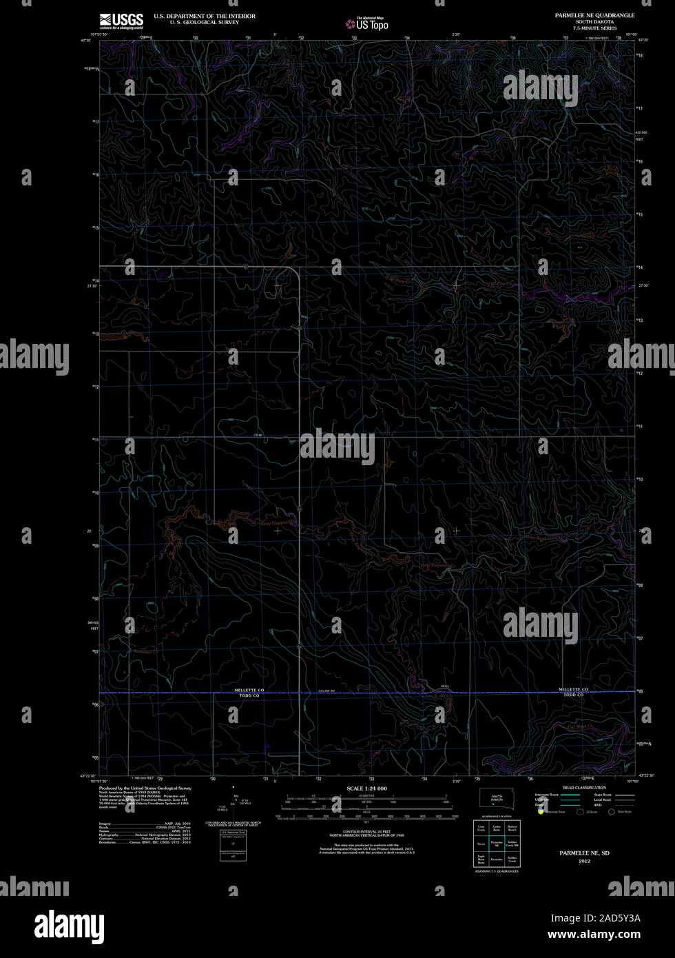 Parmelee south dakota map hires stock photography and images Alamy