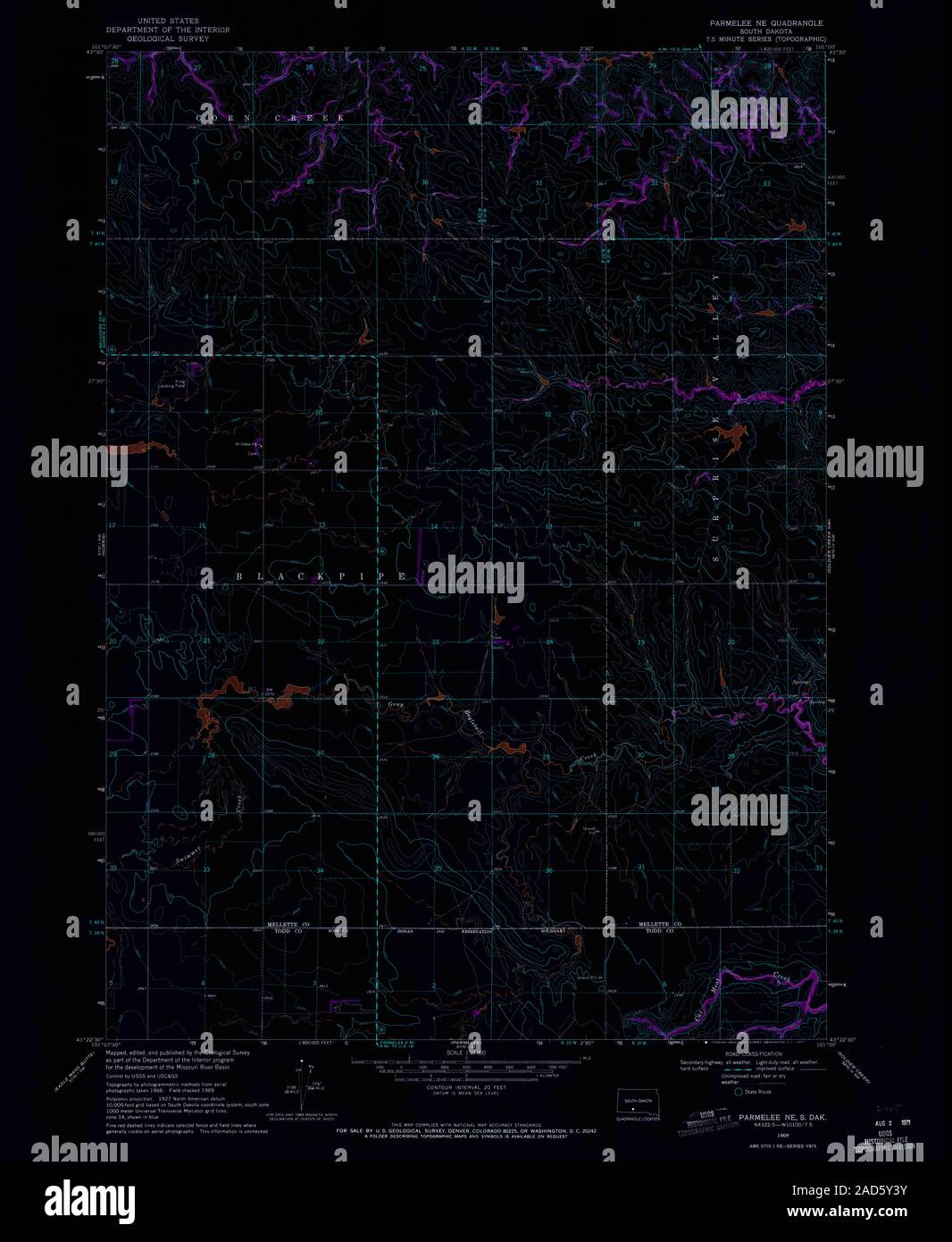 Map of parmelee south dakota hires stock photography and images Alamy