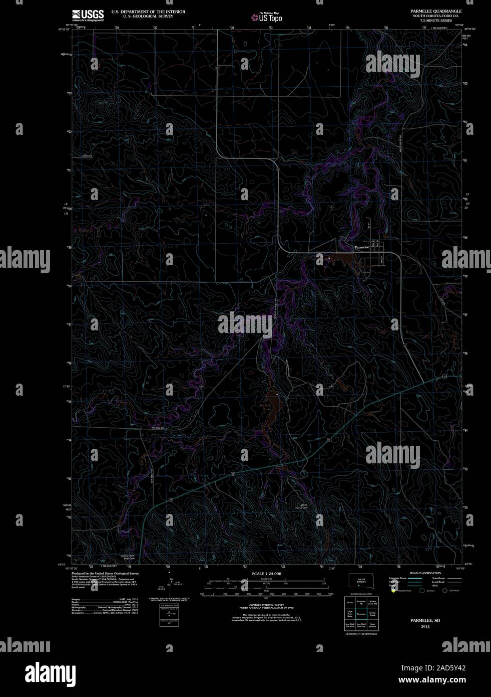 Map of parmelee south dakota hires stock photography and images Alamy