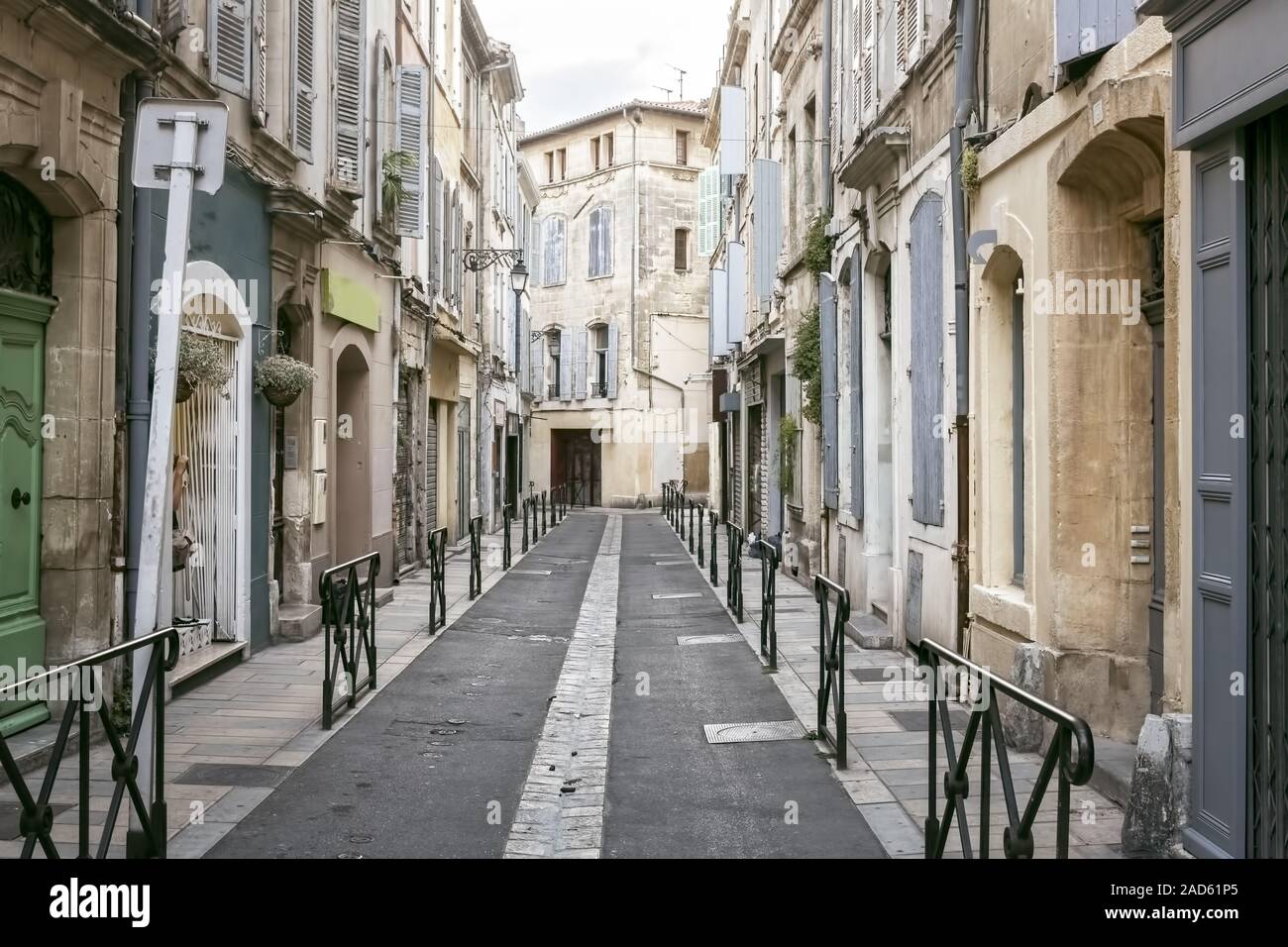 Photogenic lane in Arles, Southern France Stock Photo