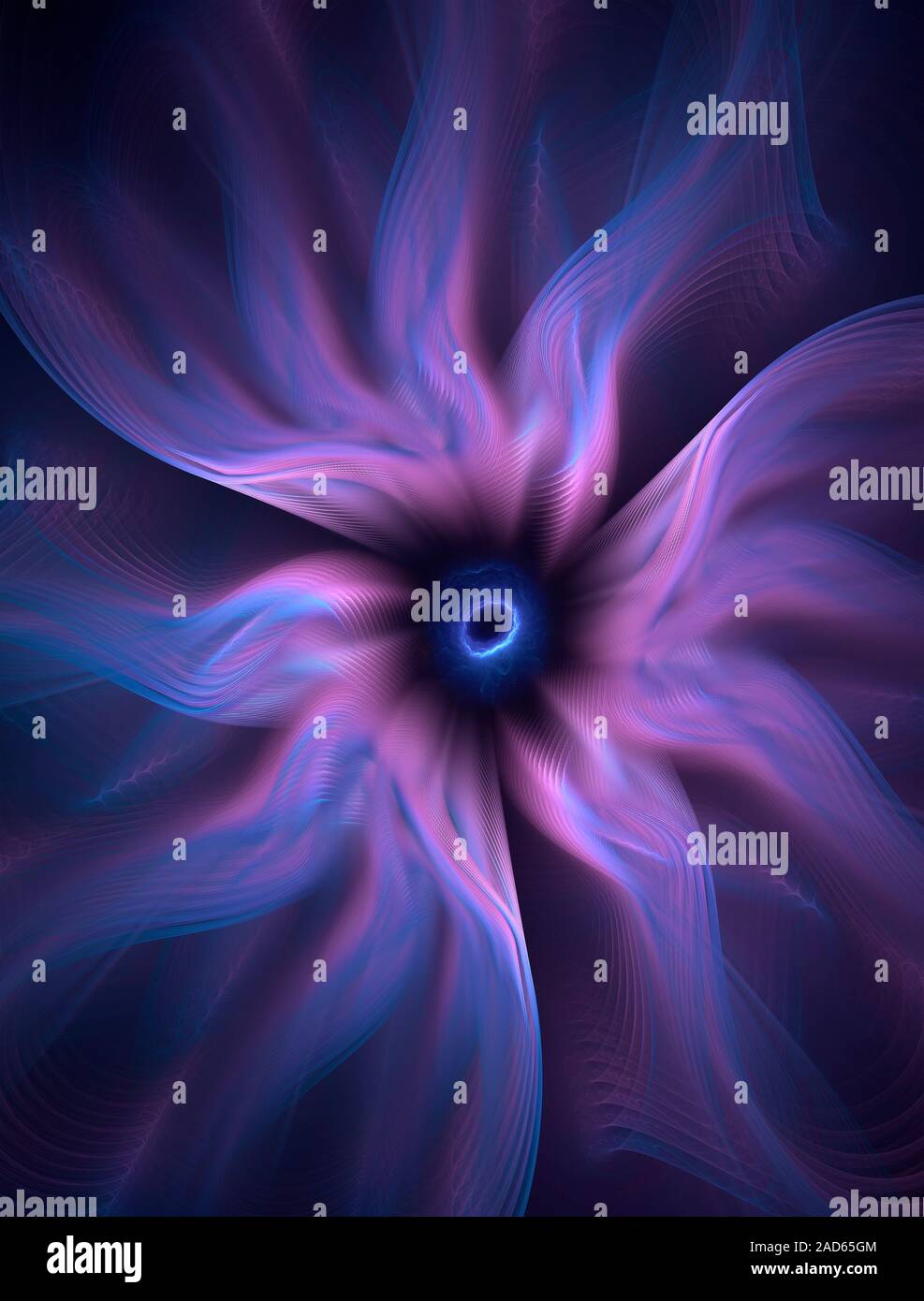 Conceptual illustration of gravity waves created by merging black holes ...