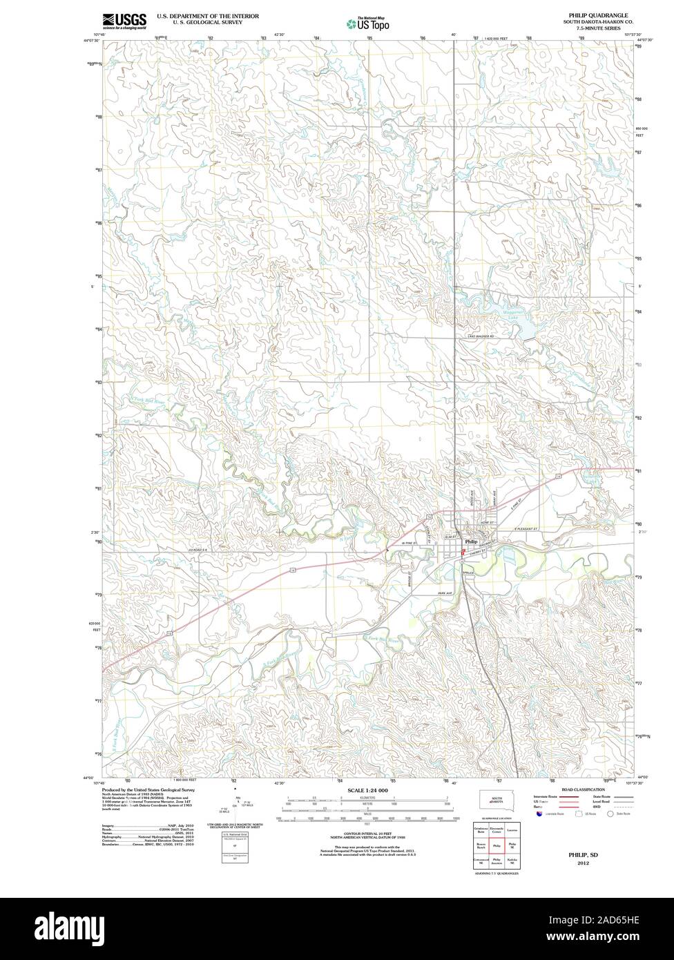 Philip south dakota map hires stock photography and images Alamy