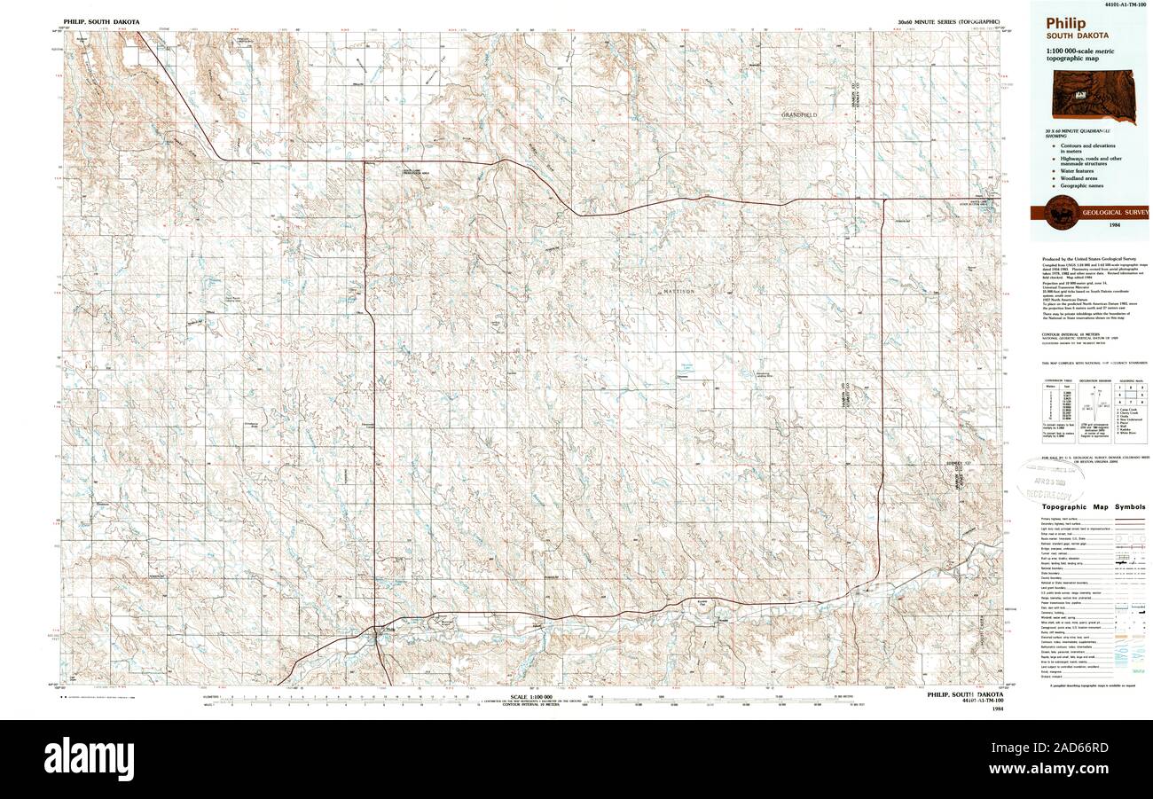 Philip south dakota map Cut Out Stock Images & Pictures Alamy