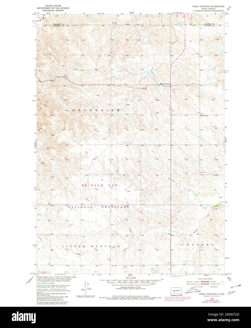 Philip south dakota map hires stock photography and images Alamy