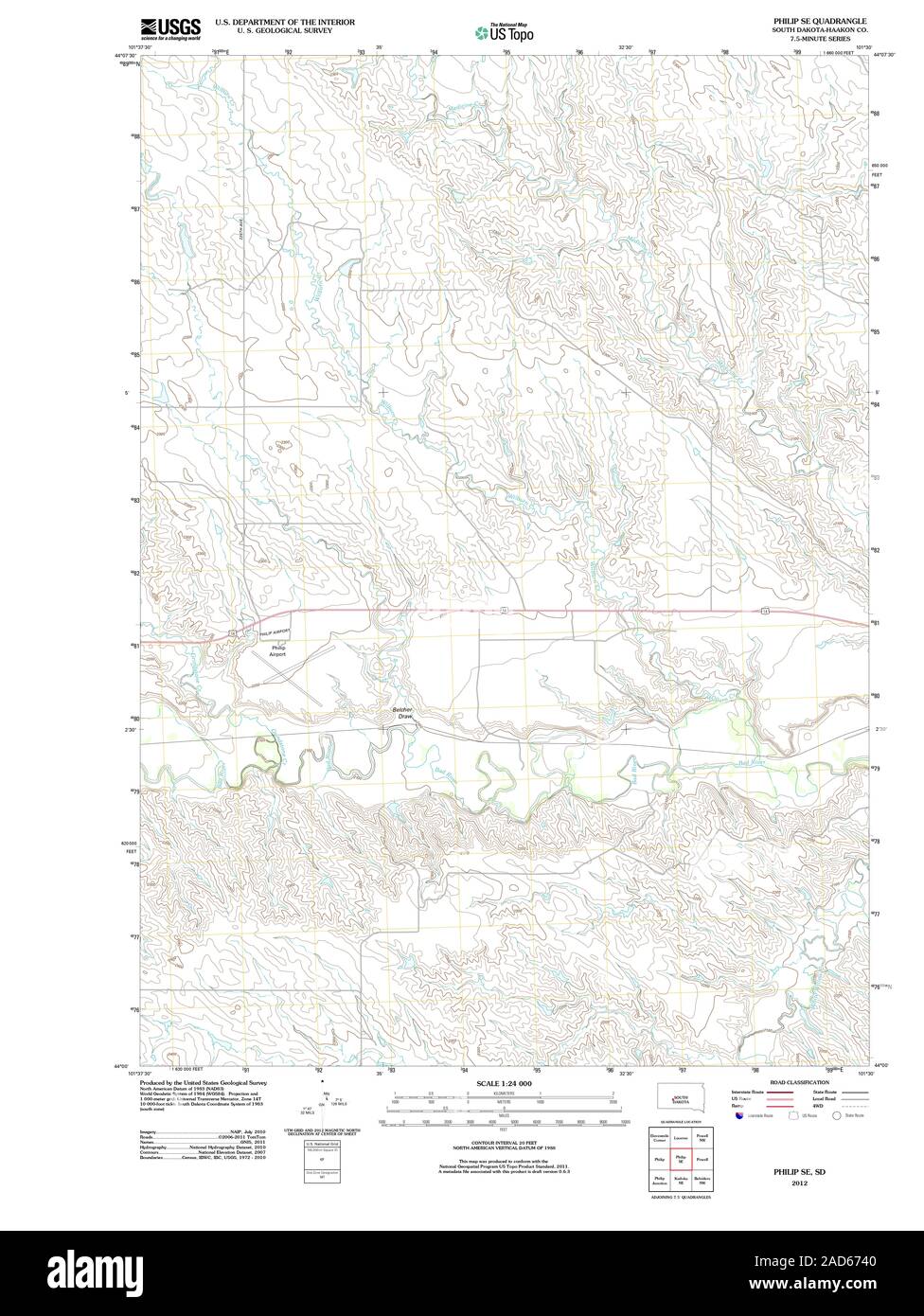 Map of philip south dakota Cut Out Stock Images & Pictures Alamy