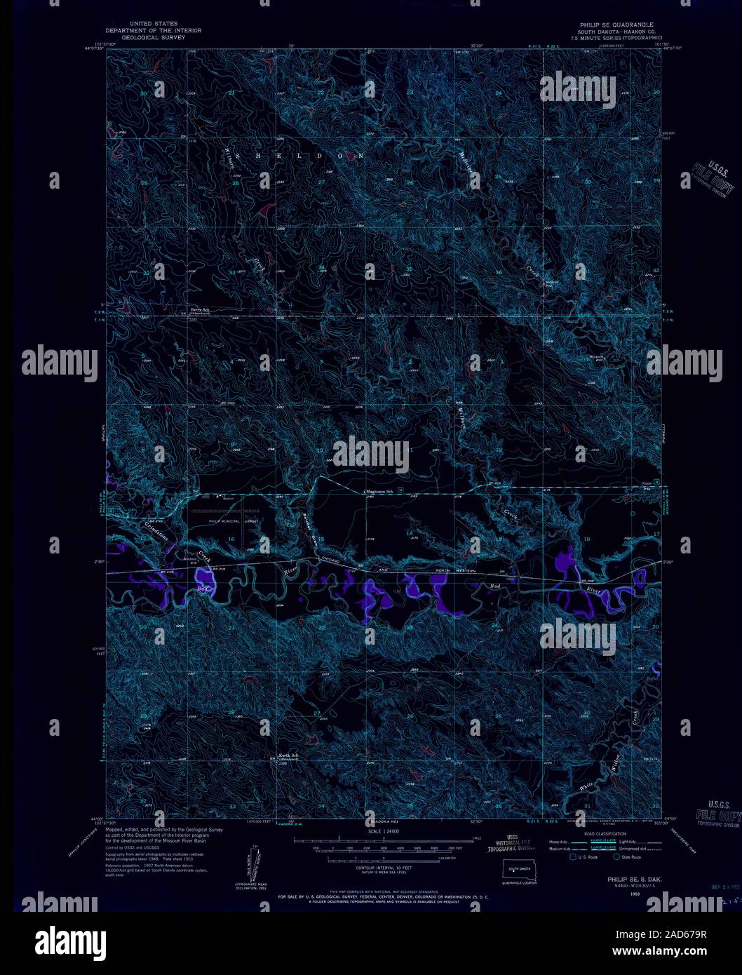 Philip south dakota map hires stock photography and images Alamy