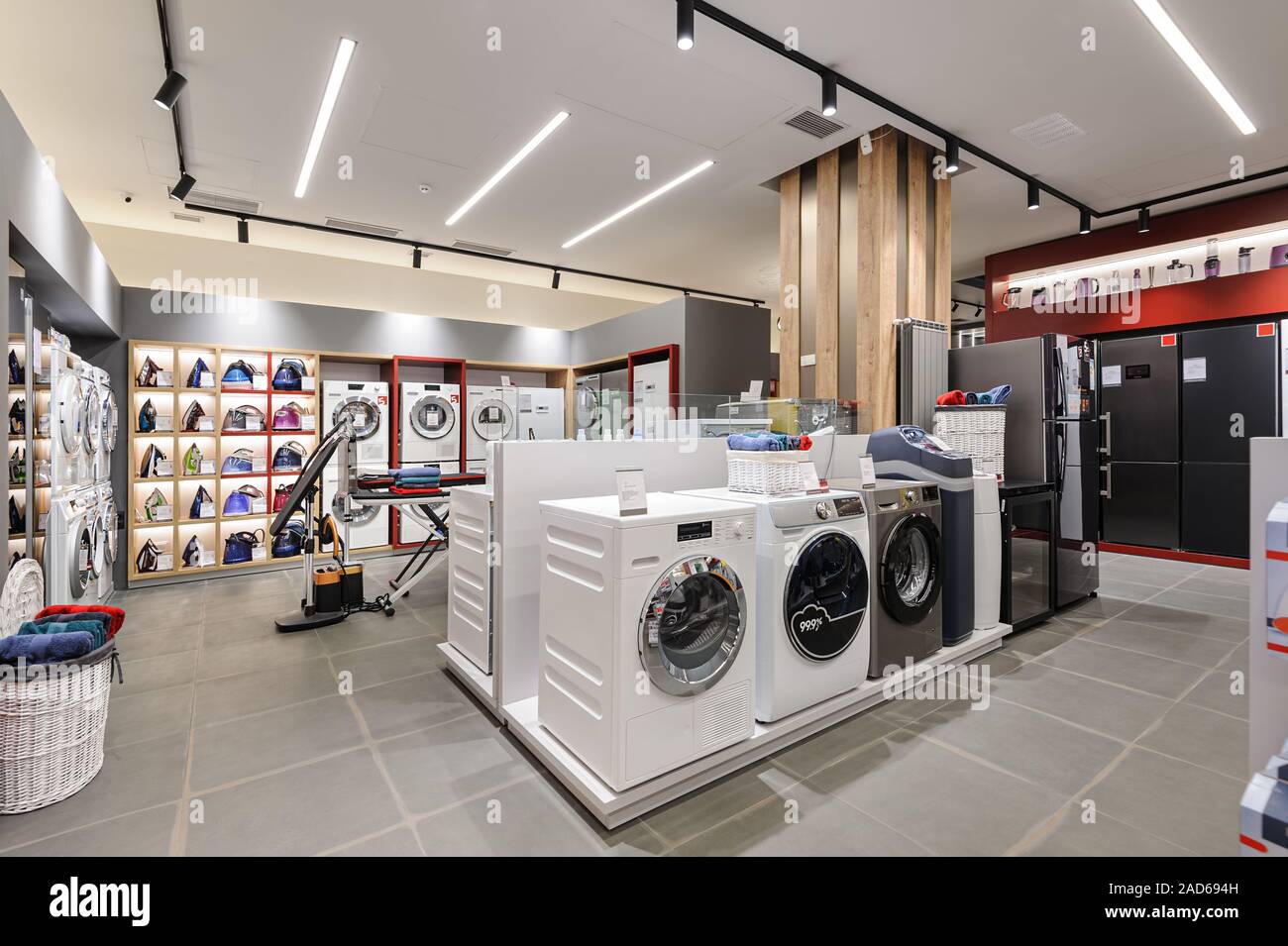 Premium home appliance store interior Stock Photo