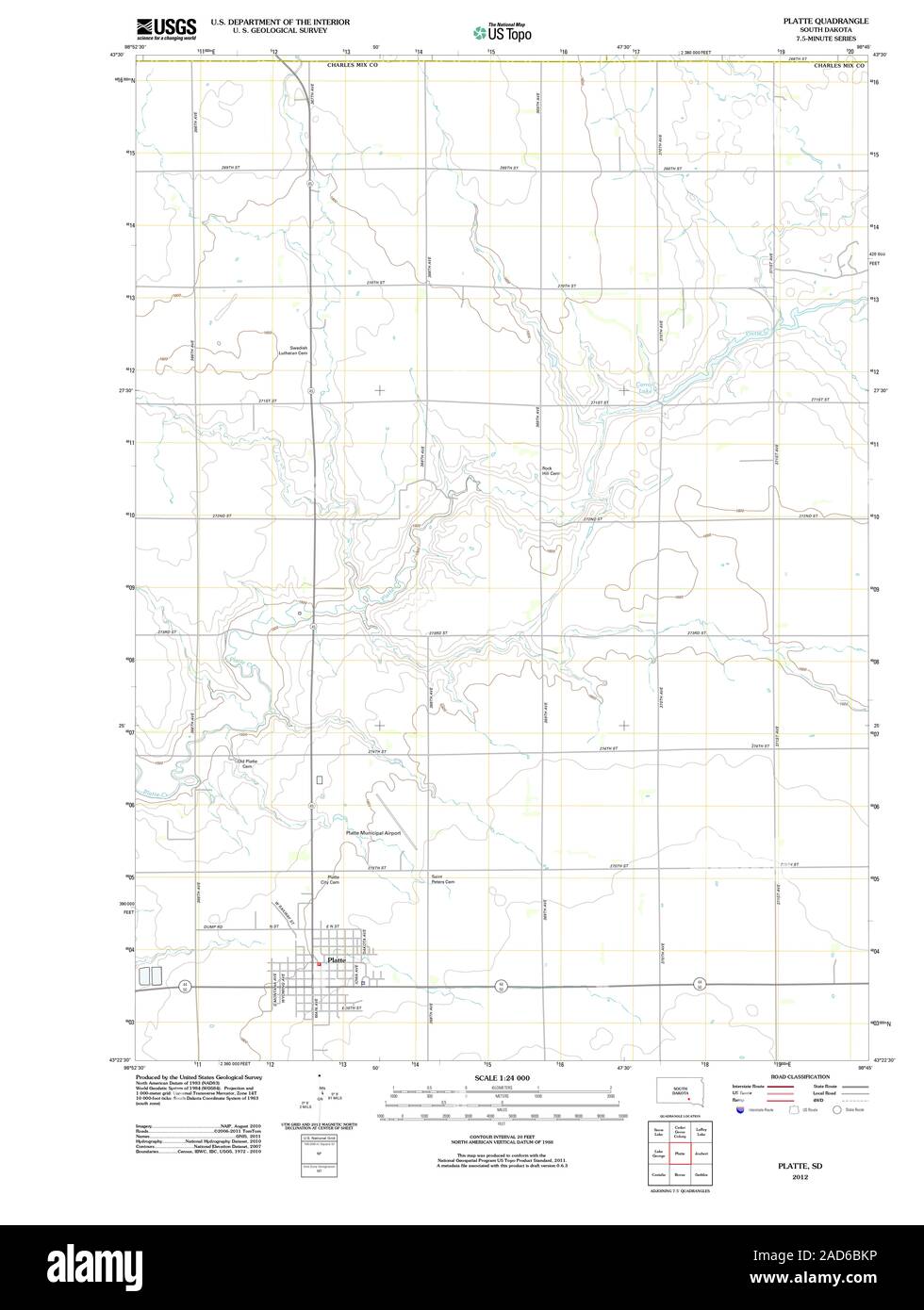 Platte South Dakota Map Platte South Dakota Map High Resolution Stock Photography And Images - Alamy