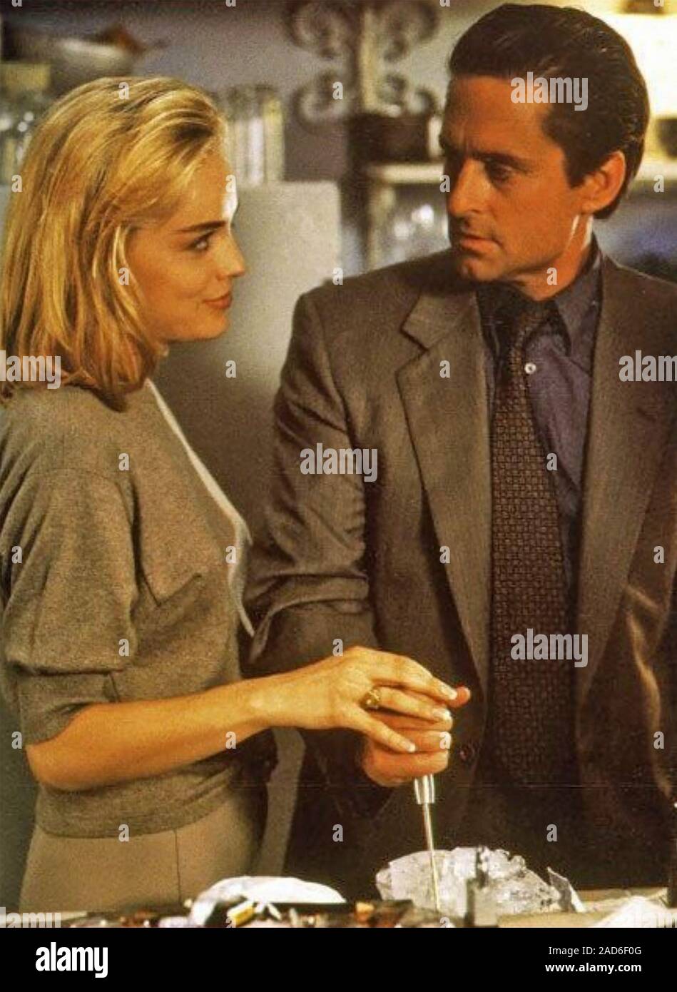 BASIC INSTINCT 1992 TriStar Pictures film with Michael Douglas and Sharon Stone Stock Photo