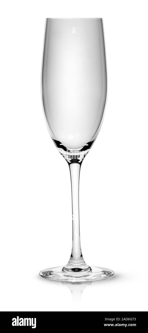 Empty champagne glass Stock Photo