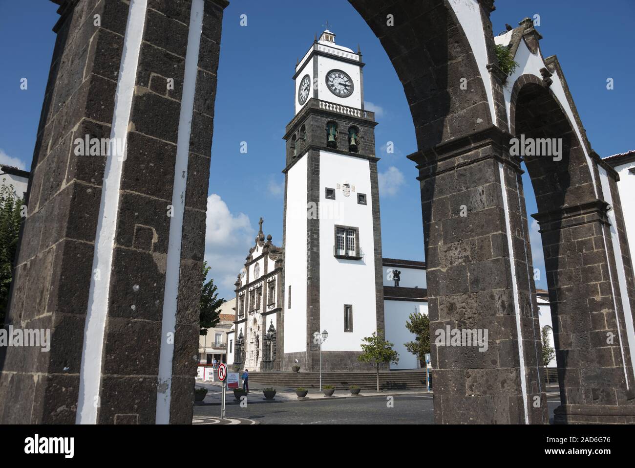 Kirche in Ponta Delgada Stock Photo