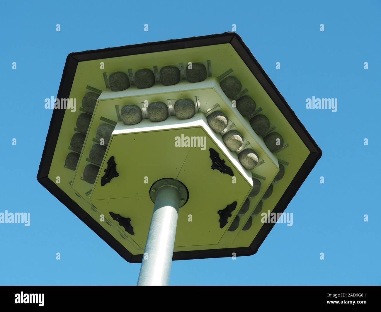 Bird house for swallows and bats Stock Photo Alamy