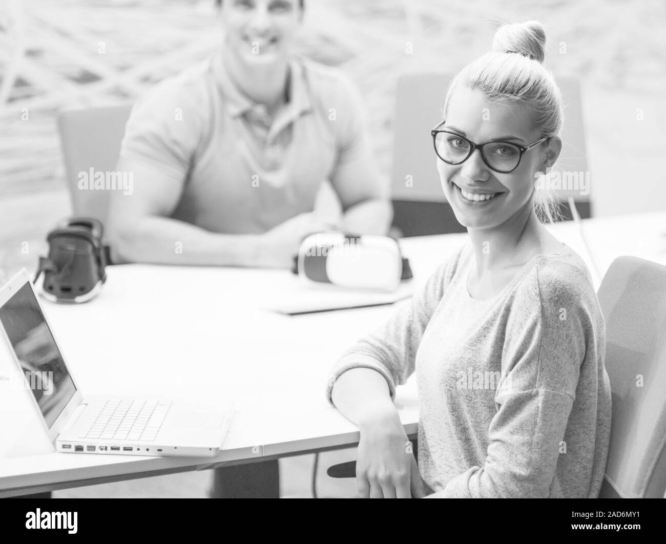 Women computer office Black and White Stock Photos & Images - Alamy
