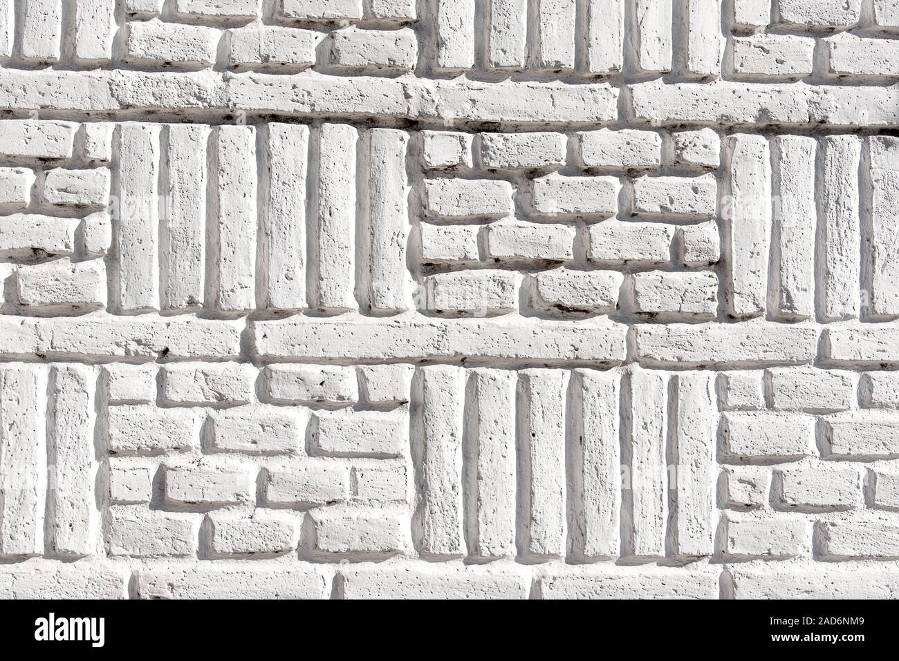 A brickwall background with white paint Stock Photo