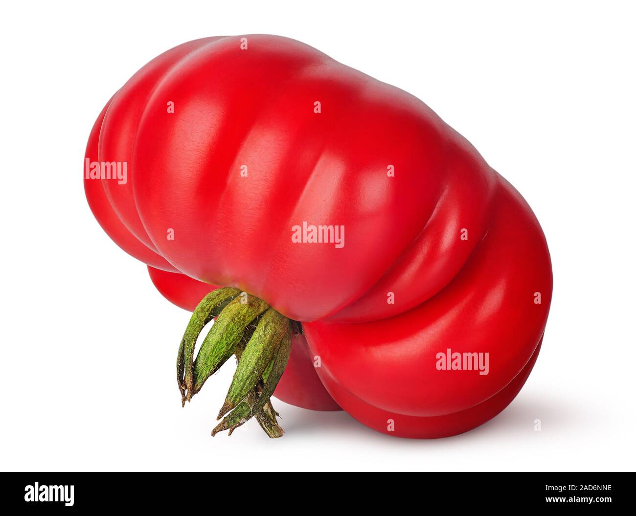 Fresh heirloom tomato inverted Stock Photo