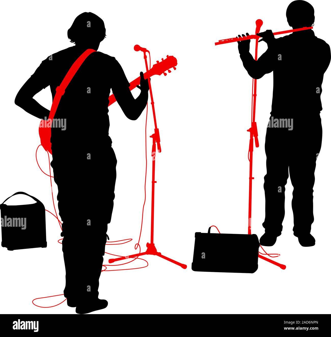Black man street musician guitar Stock Vector Images - Alamy