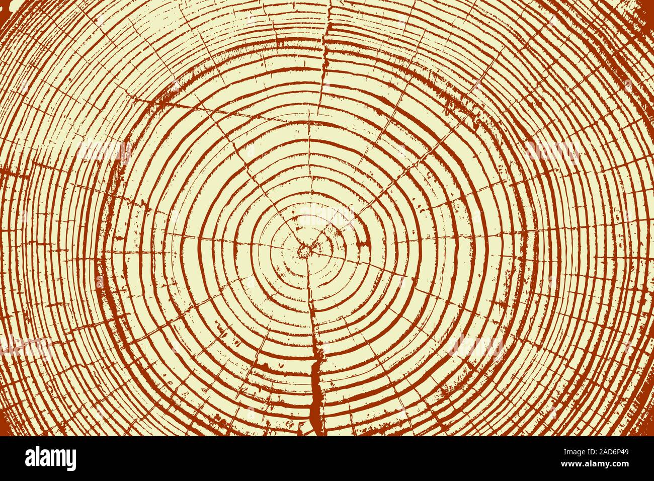 Tree rings saw cut tree trunk background. Vector illustration Stock ...