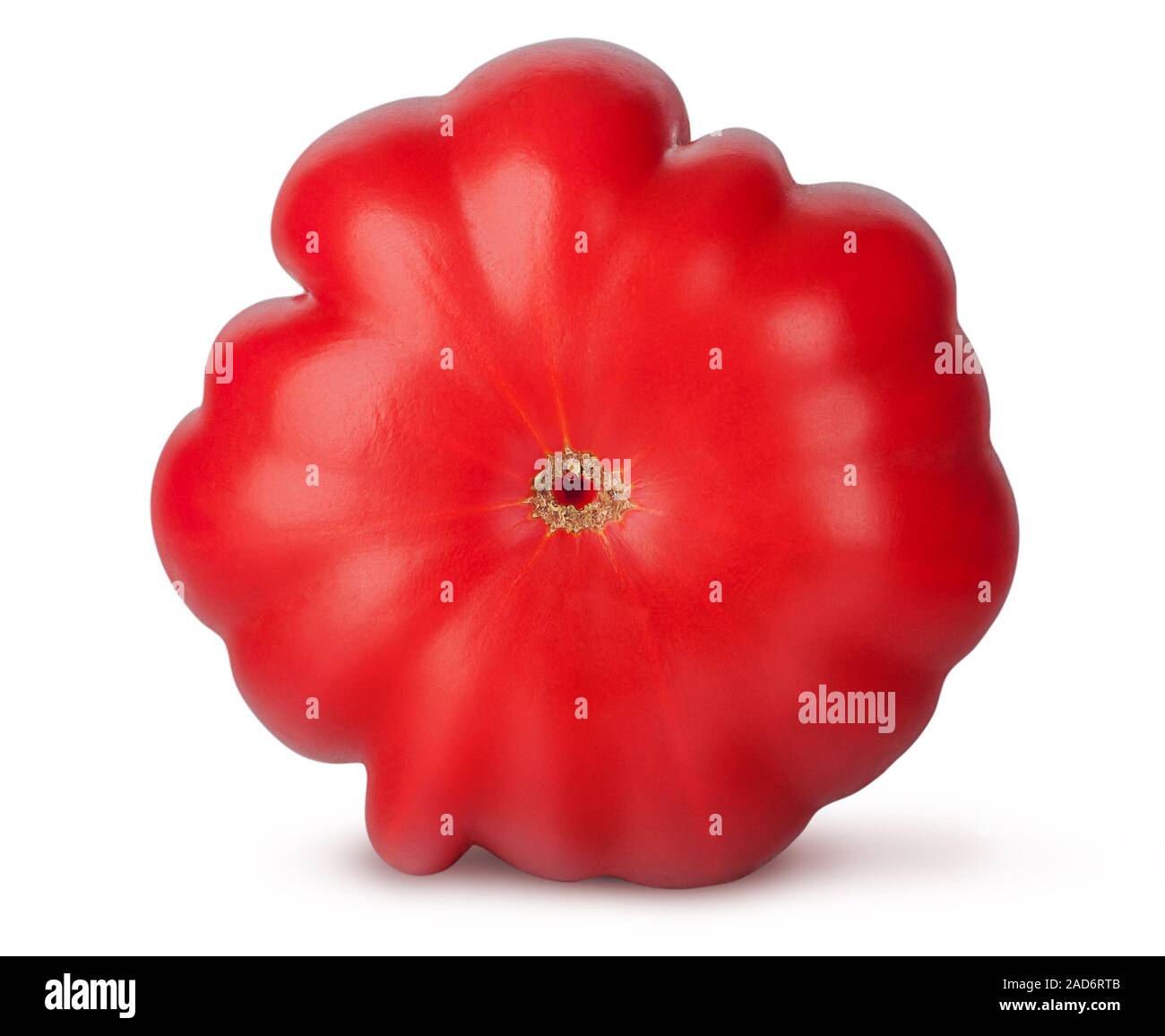 Fresh heirloom tomato bottom view Stock Photo Alamy