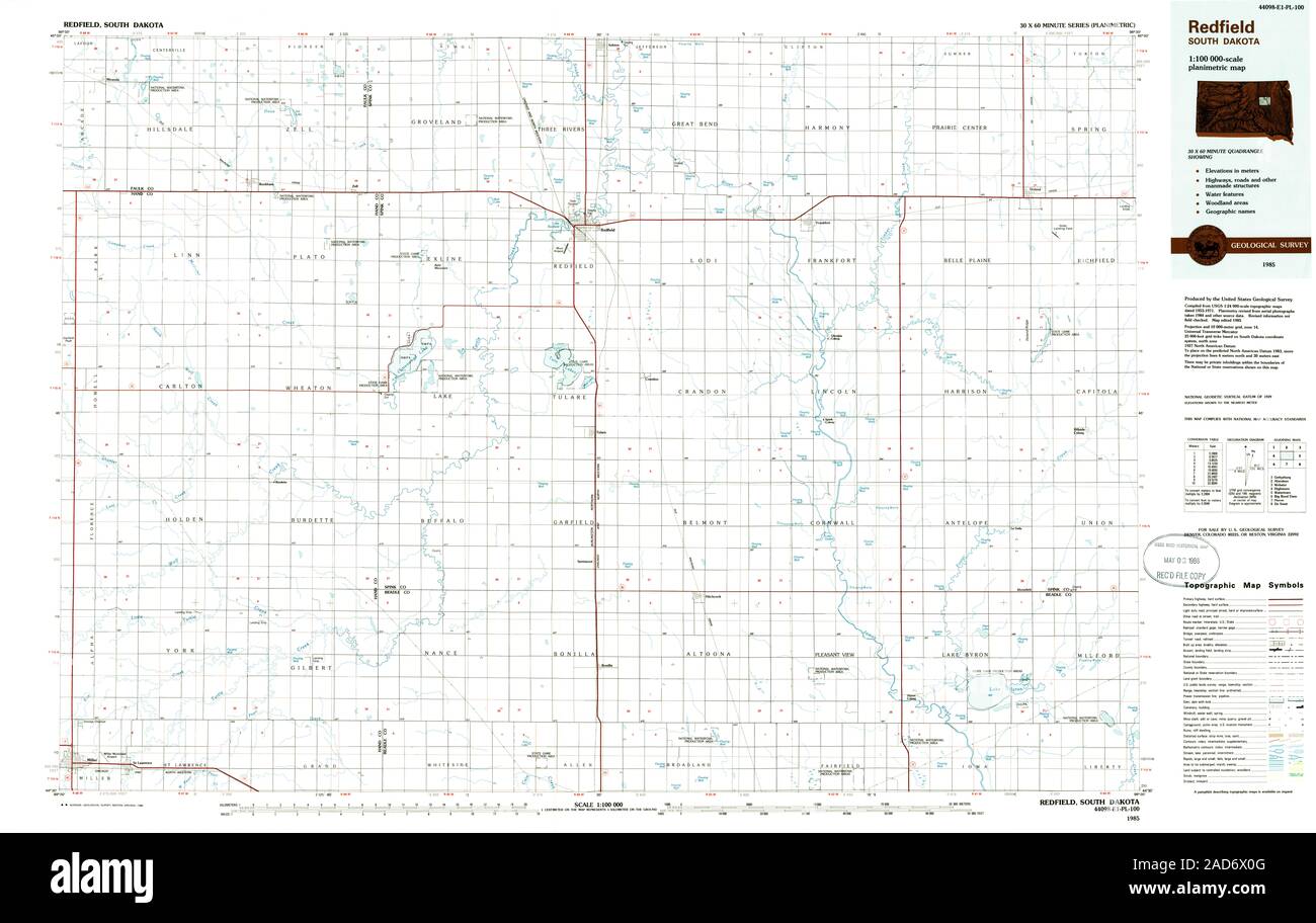 Redfield south dakota map hires stock photography and images Alamy