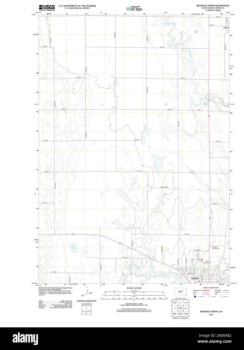 Redfield south dakota map hires stock photography and images Alamy