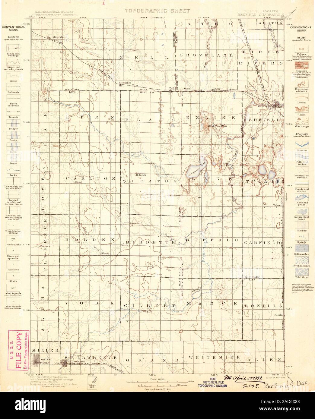 Redfield south dakota map hires stock photography and images Alamy