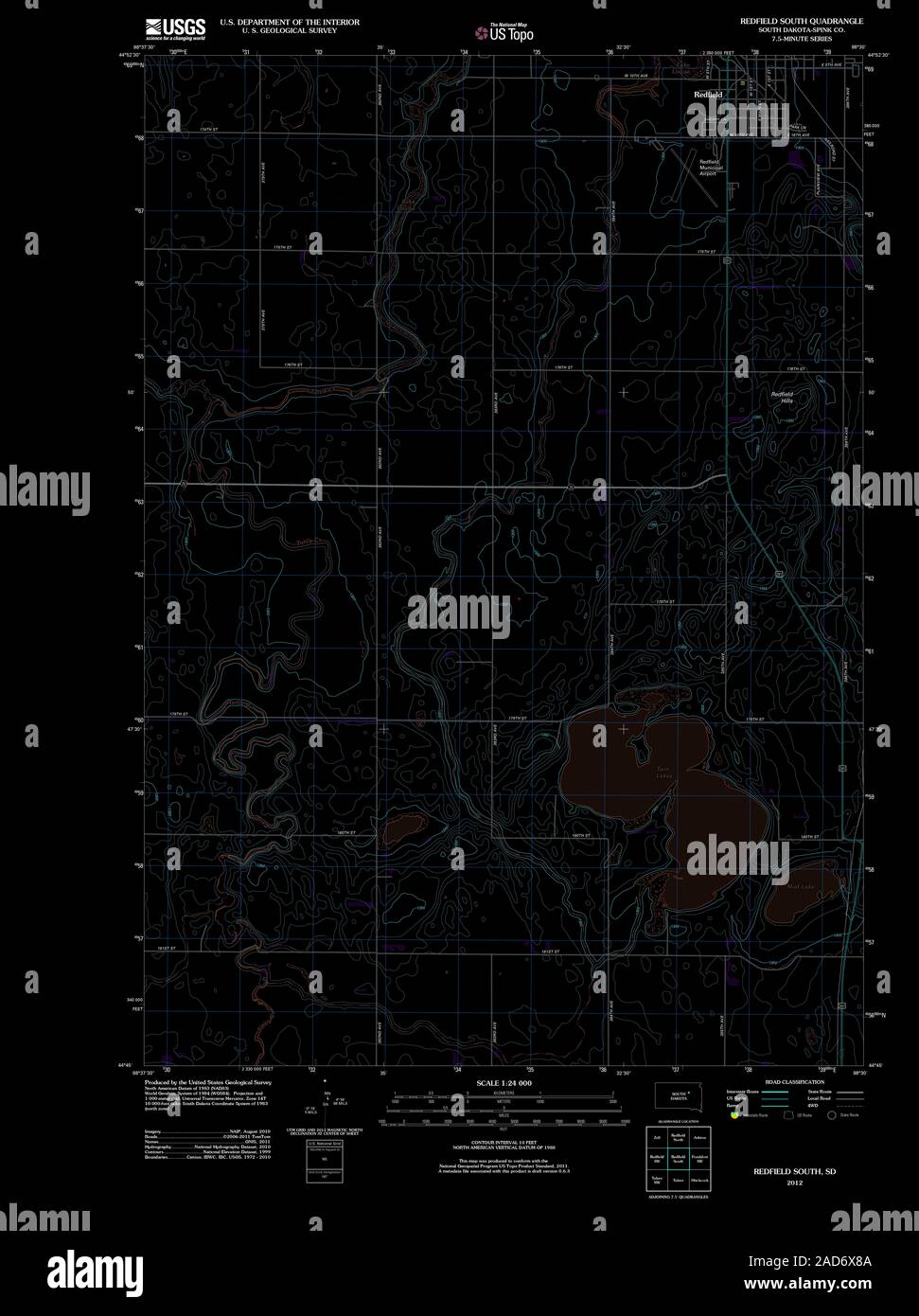 Redfield south dakota map hires stock photography and images Alamy