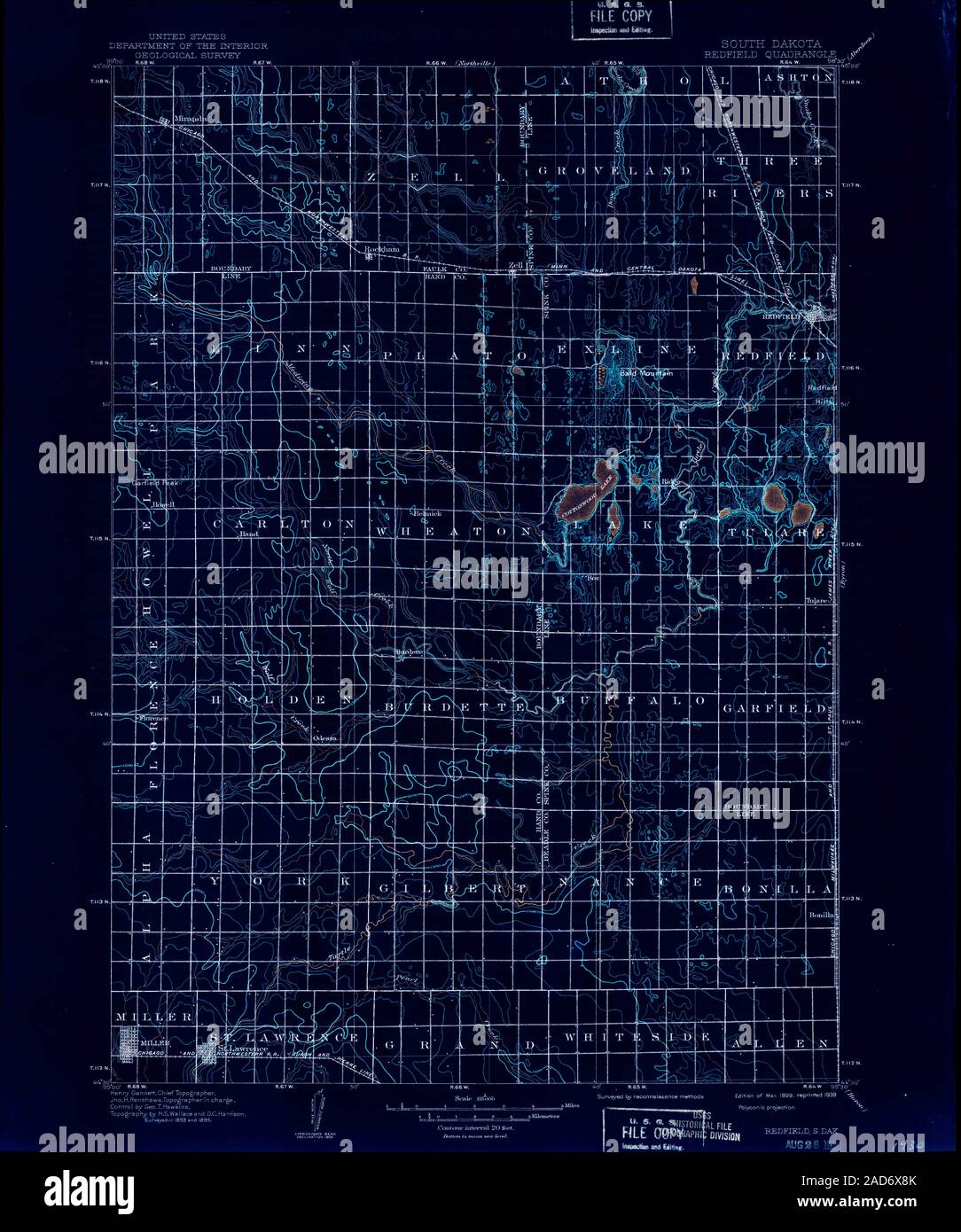 Redfield south dakota map hires stock photography and images Alamy